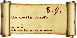 Borkovits Jozefa névjegykártya